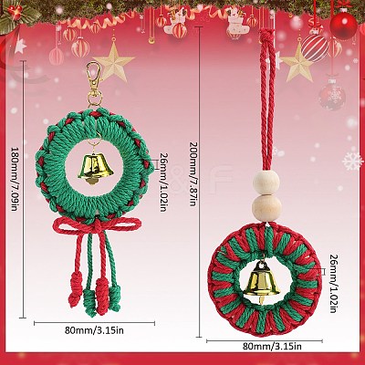 Christmas Theme DIY Cotton Threads Pendant Decoration Making Kits DIY-SC0028-31-1
