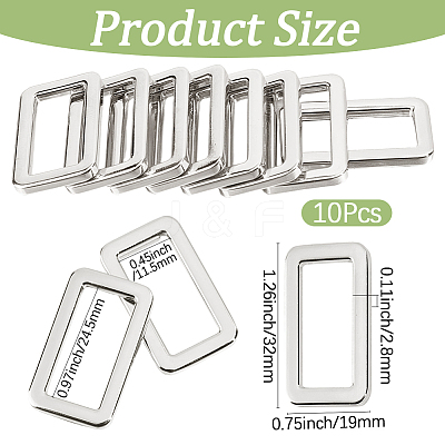 10Pcs Alloy Slider Buckles FIND-CY0001-96P-1