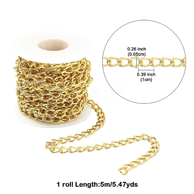 5M Aluminium Twisted Curb Chains CHA-YW0001-08G-1