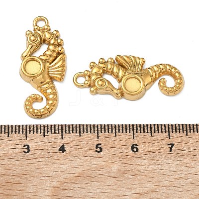 304 Stainless Steel Pendant Cabochon Settings STAS-P446-02G-1