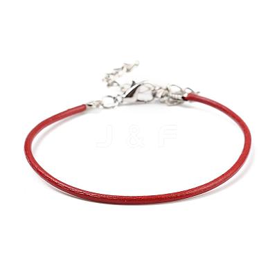 Leather Cord Bracelets Making NJEW-JB02187-1
