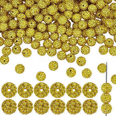 200Pcs Pave Disco Ball Beads RB-PA0001-11E-1