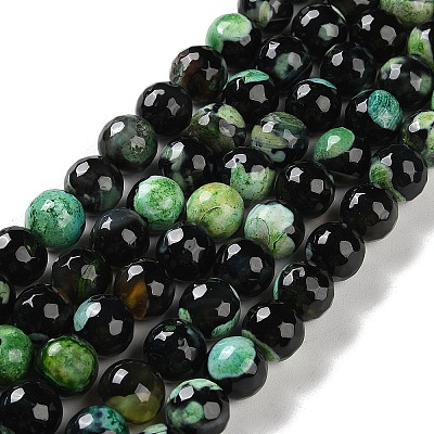 Natural Fire Crackle Agate Beads Strands G-M437-A01-01F-1