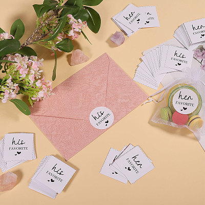 200Pcs 2 Styles Paper Self-adhesive Stickers DIY-CA0007-64-1