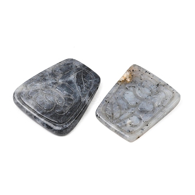 Natural Agate(Dyed & Heated) Carved Pendants GG-CBA3D9B-04-1
