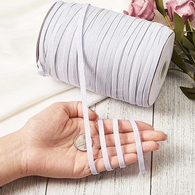 1/8 inch Flat Braided Elastic Rope Cord EC-R030-3mm-01-1