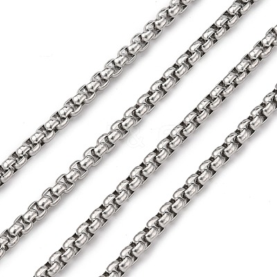 Tarnish Resistant 304 Stainless Steel Box Chains CHS-K001-37A-1