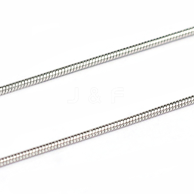 Tarnish Resistant 3.28 Feet 304 Stainless Steel Snake Chains X-CHS-L001-163-0.9mm-1
