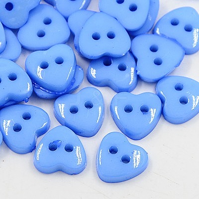 Acrylic Heart Buttons BUTT-E071-B-M-1
