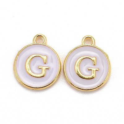 Golden Plated Alloy Charms LS-X-ENAM-S118-01G-1