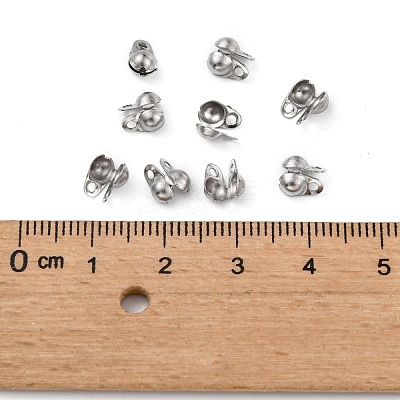 Tarnish Resistant 304 Stainless Steel Bead Tips STAS-R055-12-1