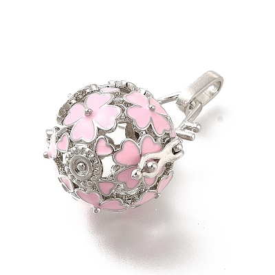 Alloy Enamel Bead Cage Pendants ENAM-M047-01P-B-1