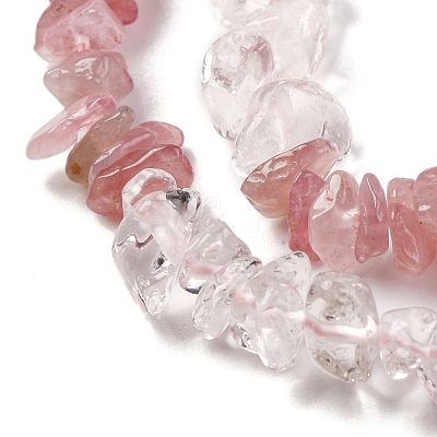 Natural Quartz Crystal & Rose Quartz Beads Strands G-L610-A15-01-1