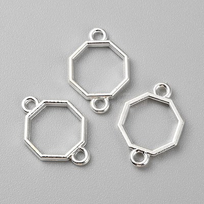 Zinc Alloy Open Back Bezel Connector Charms FIND-WH0139-69G-S-1