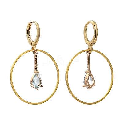 Brass Huggie Hoop Earring EJEW-JE04262-03-1