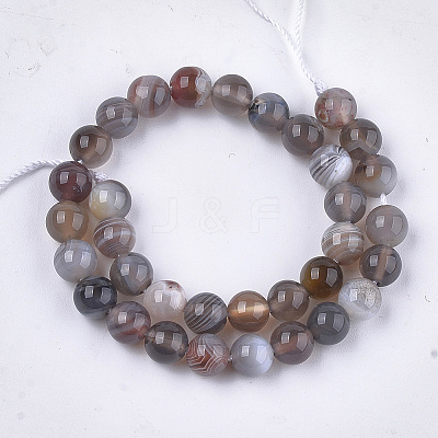 Natural Botswana Agate Beads Strands G-S333-6mm-026-1