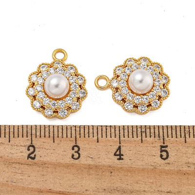 Brass Micro Pave Cubic Zirconia Pendants X1-KK-U036-06G-1