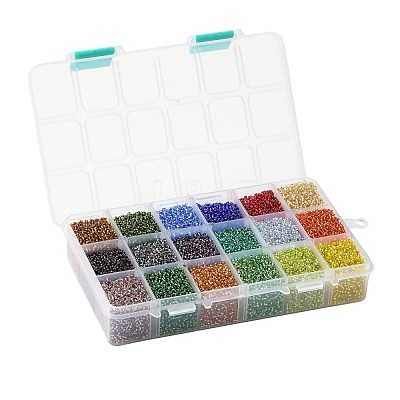 FGB 450G 18 Colors 12/0 Grade A Round Glass Seed Beads SEED-JP0012-15-2mm-1