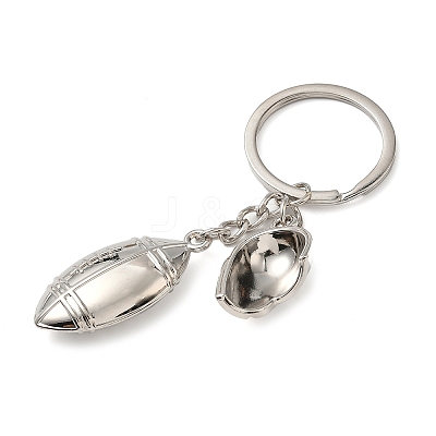 Alloy Sport Rugby Keychains LS-KEYC-I119-05P-1