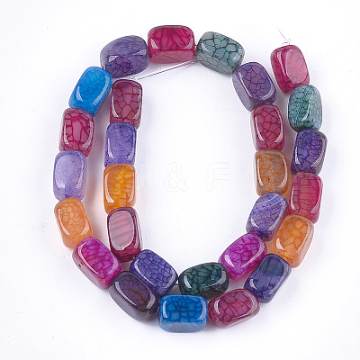 Natural Dragon Veins Agate Beads Strands G-T125-23G-1