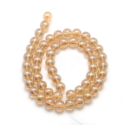 Electroplate Synthetic Quartz Crystal Beads Strands G-P039-03-1