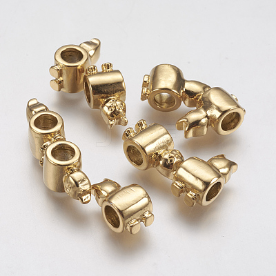 Ion Plating(IP) 304 Stainless Steel European Beads STAS-J022-108G-1