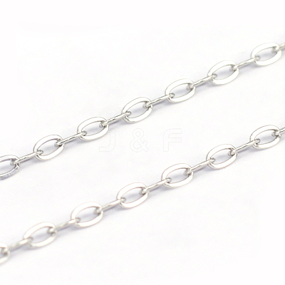 Tarnish Resistant 304 Stainless Steel Cable Chains CHS-L001-57-0.4mm-1