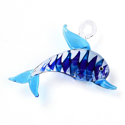 Handmade Lampwork Big Pendants LAMP-T023-14-1