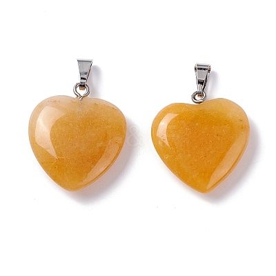 Natural Yellow Aventurine Pendants G-G956-B25-FF-1