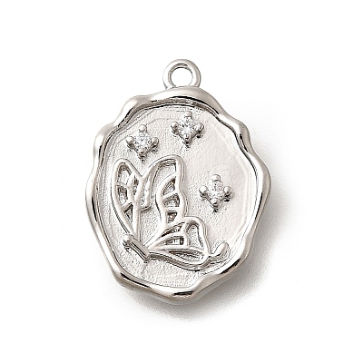 Brass Micro Pave Cubic Zirconia Pendants LS-KK-Q035-16C-P-1