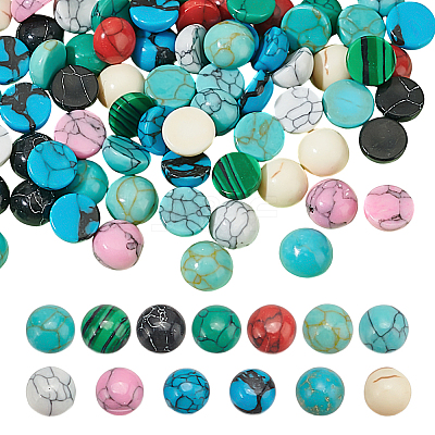 130Pcs 13 Styles Gemstone Cabochons G-GO0001-70-1