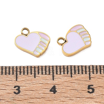 304 Stainless Steel Enamel Pendants SA-CBA7876-20G-1