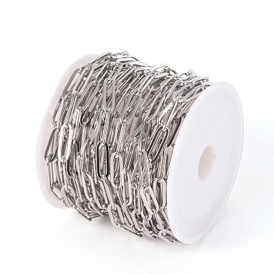 304 Stainless Steel Paperclip Chains CHS-CJC0001-03P-1
