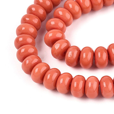Opaque Spray Painted Glass Beads X-GLAA-ZX008-8mm-18E-1