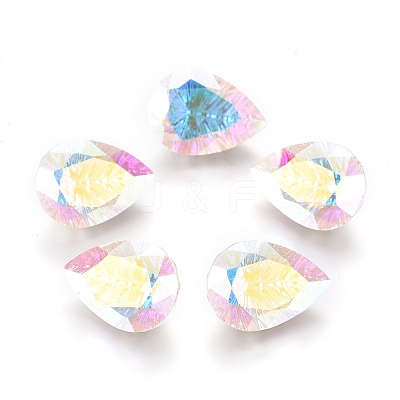 Glass Rhinestone Cabochons X-RGLA-G015-A02-001AB-1
