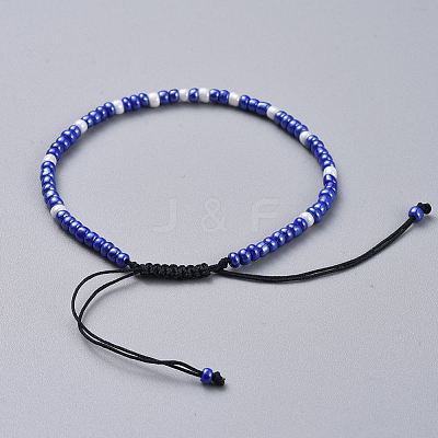 Adjustable Nylon Thread Braided Beads Bracelets X-BJEW-JB04522-07-1