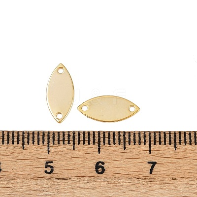 Brass Horse Eye Connector Charms KK-B137-11G-1