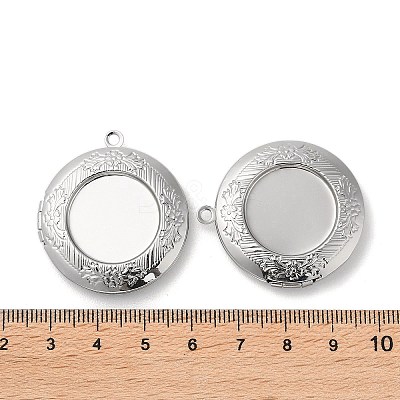 Brass Locket Pendants KK-K277-08P-NR-1