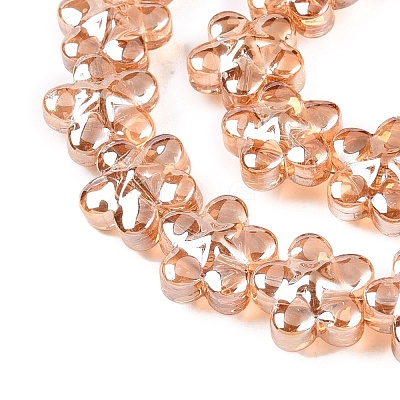 Electroplate Glass Beads Strands EGLA-T028-02F-1