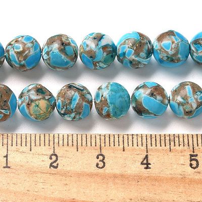 Dyed Synthetic Imperial Jasper Beads Strands G-C168-02B-1