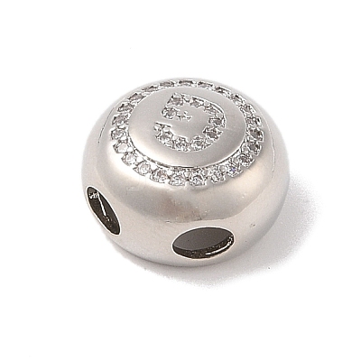 Rack Plating Brass & Cubic Zirconia Pendants KK-Z047-07P-G-RS-1