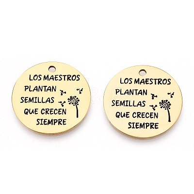 201 Stainless Steel Pendants LS-STAS-T064-37G-34-1