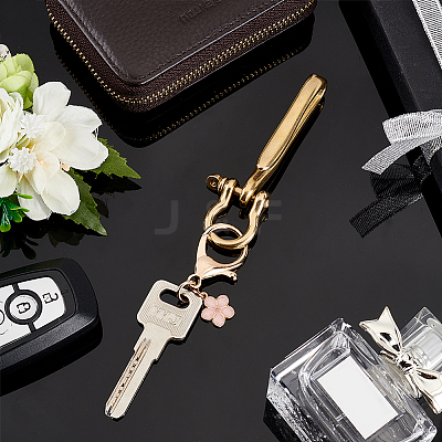 U-Shaped Brass Key Hook Shanckle Clasps KK-PH0004-97B-1