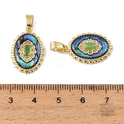 Natural Paua Shell Pendants SH-G001-02G-1