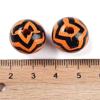 Halloween wood beads WOOD-S064-01A-1