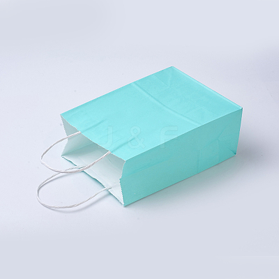 Pure Color Kraft Paper Bags AJEW-G020-C-14-1