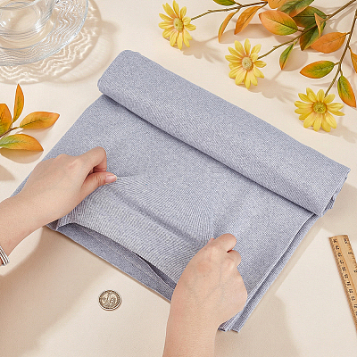 Cotton Ribbed Knit Fabric DIY-WH0622-769A-1