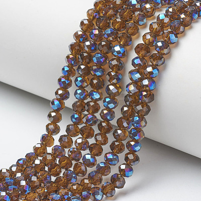 Electroplate Glass Beads Strands EGLA-A034-T6mm-I05-1
