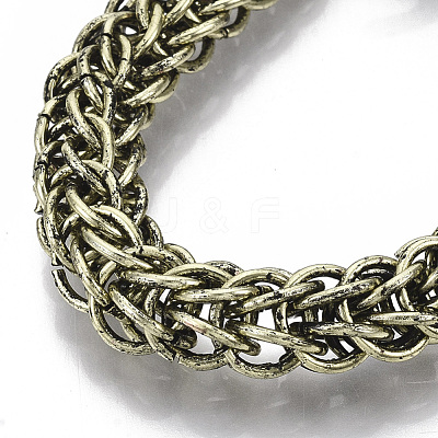 Men's Alloy Wheat Chain Bracelets BJEW-T014-09AB-1