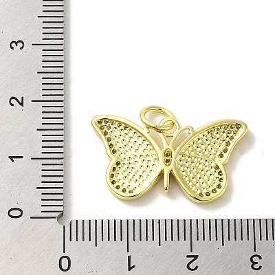 Brass Enamel Micro Pave Cubic Zirconia Pendants KK-Z042-05G-02-1